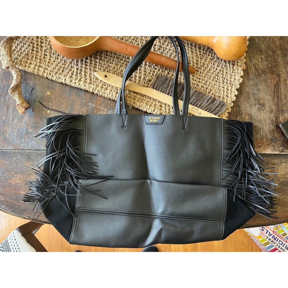 Victoria's Secret Faux Leather Fringe Tote Bag